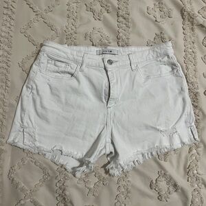 Joe's Jeans White Frayed Jean Shorts